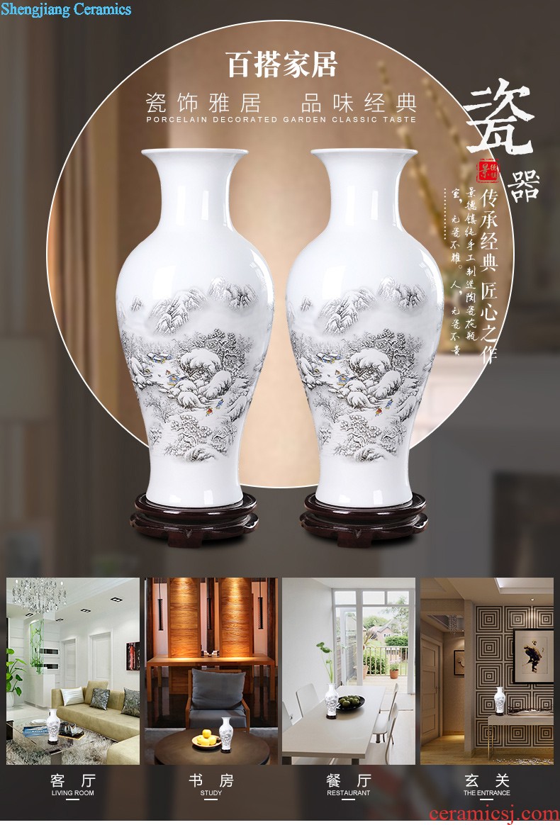 Jingdezhen ceramic vases, furnishing articles Home sitting room adornment flower arranging wine ark adornment handicraft furnishing articles room