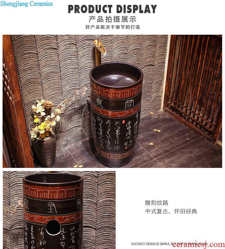 Vertical column column type lavatory body ceramic lavabo toilet basin basin, wash gargle console