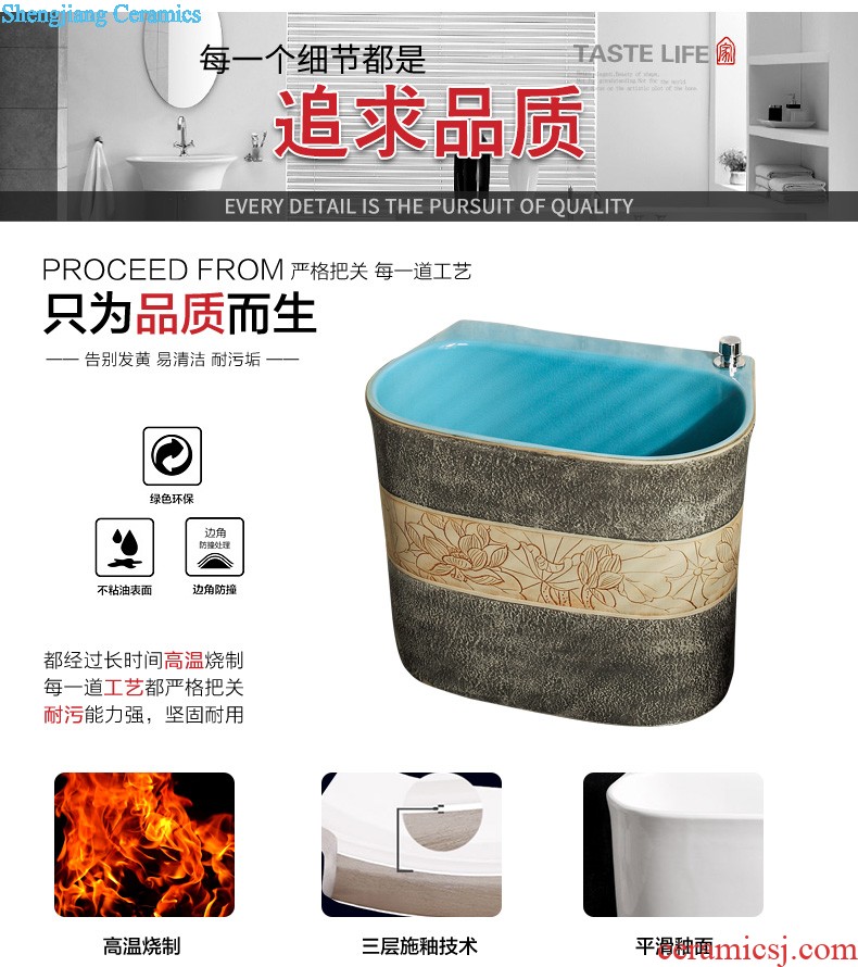 M beauty increase stage basin ceramic toilet lavabo that defend bath lavatory basin elliptic double glazed