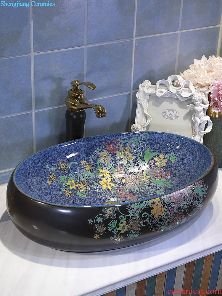 M beautiful ceramic art basin basin on its rectangular lavabo european-style bathroom sinks marble