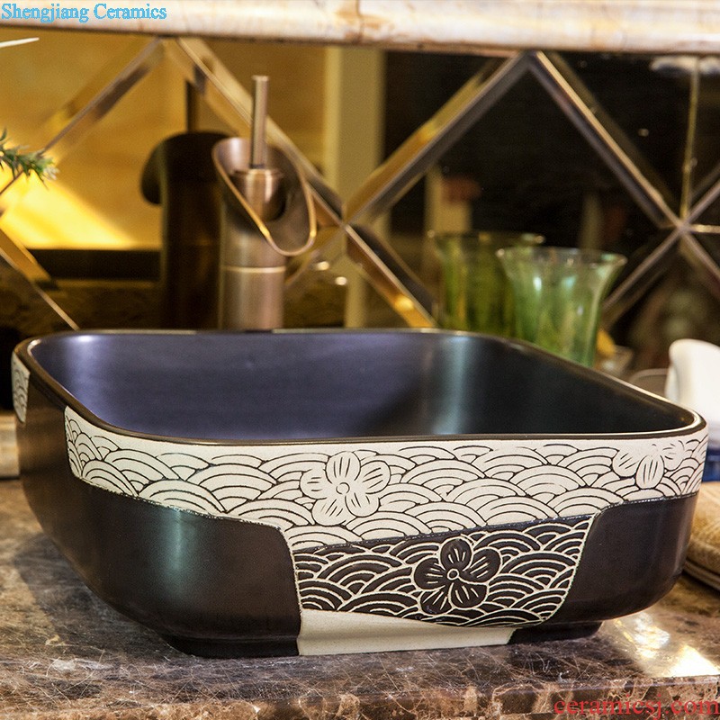 M beautiful ceramic art basin on its oval sink european-style bathroom sinks marble basin