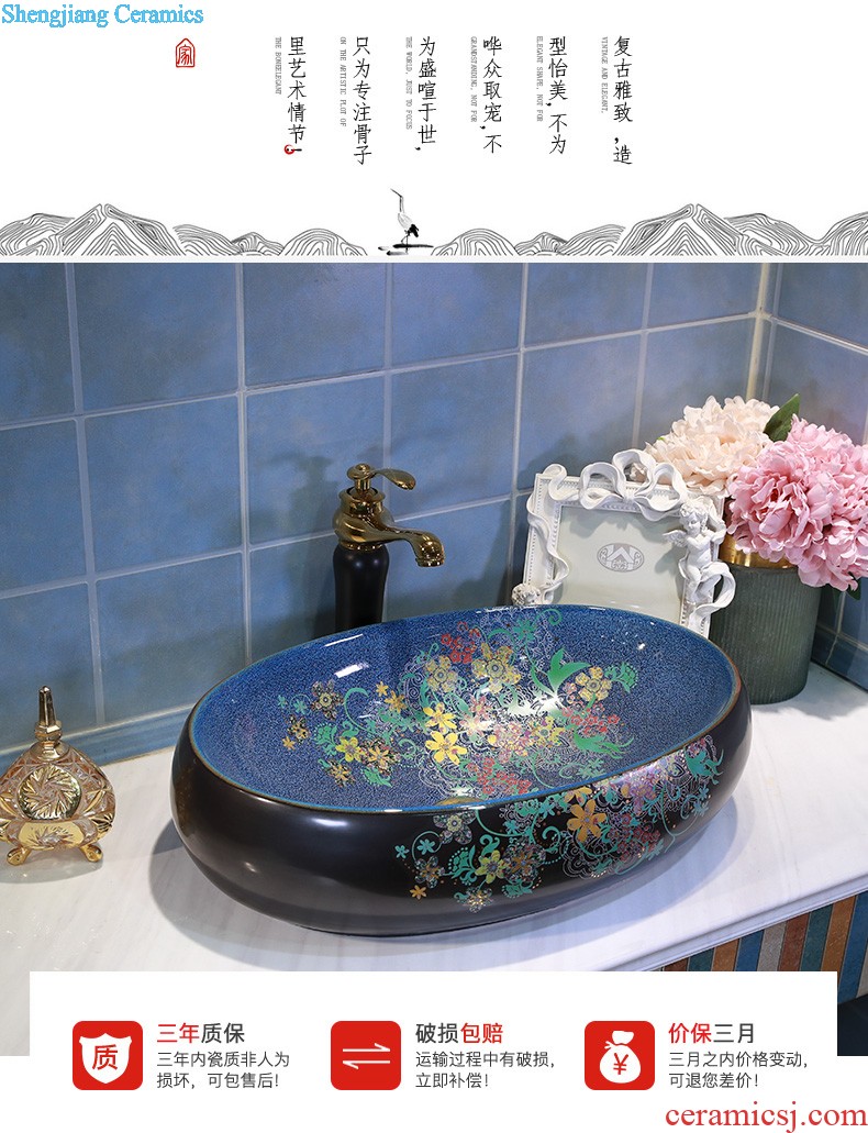 M beautiful ceramic art basin basin on its rectangular lavabo european-style bathroom sinks marble