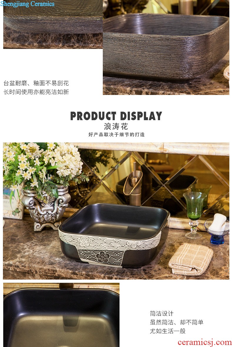 M beautiful ceramic art basin on its oval sink european-style bathroom sinks marble basin