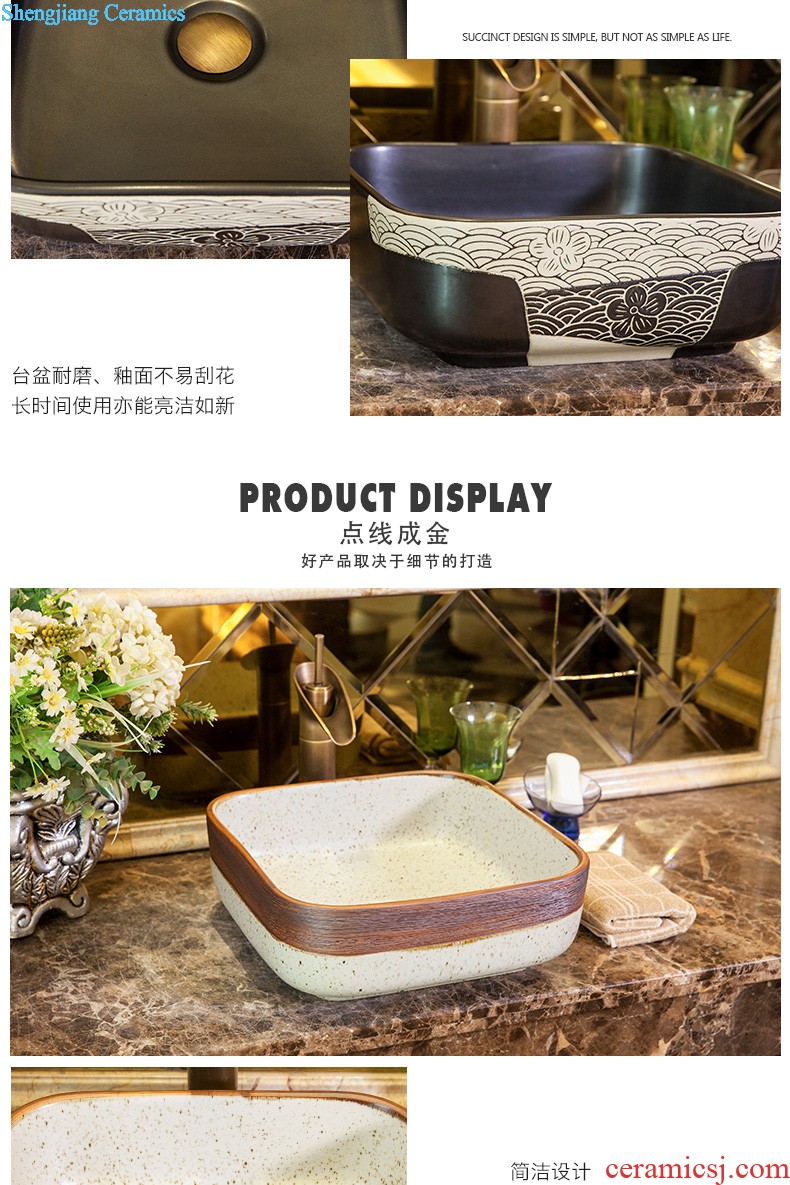 M beautiful ceramic art basin on its oval sink european-style bathroom sinks marble basin