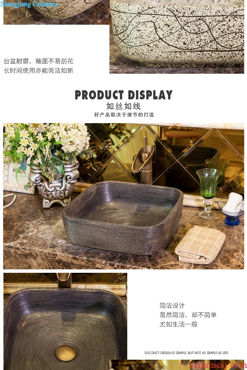 M beautiful ceramic art basin on its oval sink european-style bathroom sinks marble basin