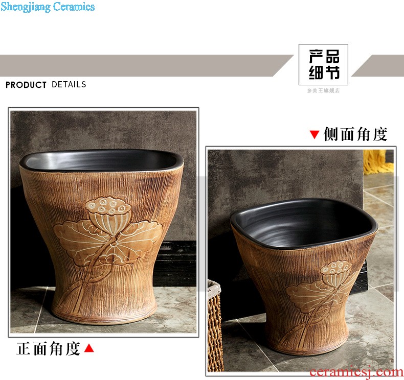 M beautiful round ceramic art on the stage basin sink restoring ancient ways of household toilet lavatory wash basin