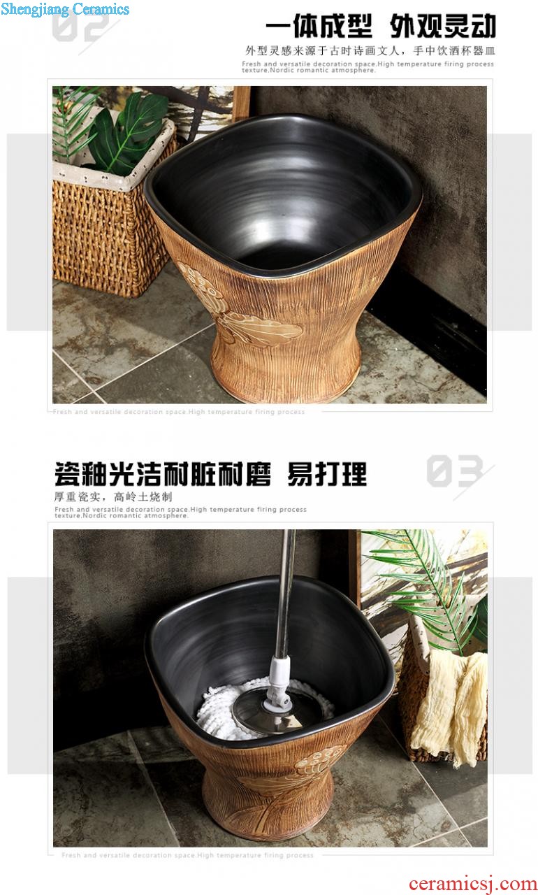 M beautiful round ceramic art on the stage basin sink restoring ancient ways of household toilet lavatory wash basin