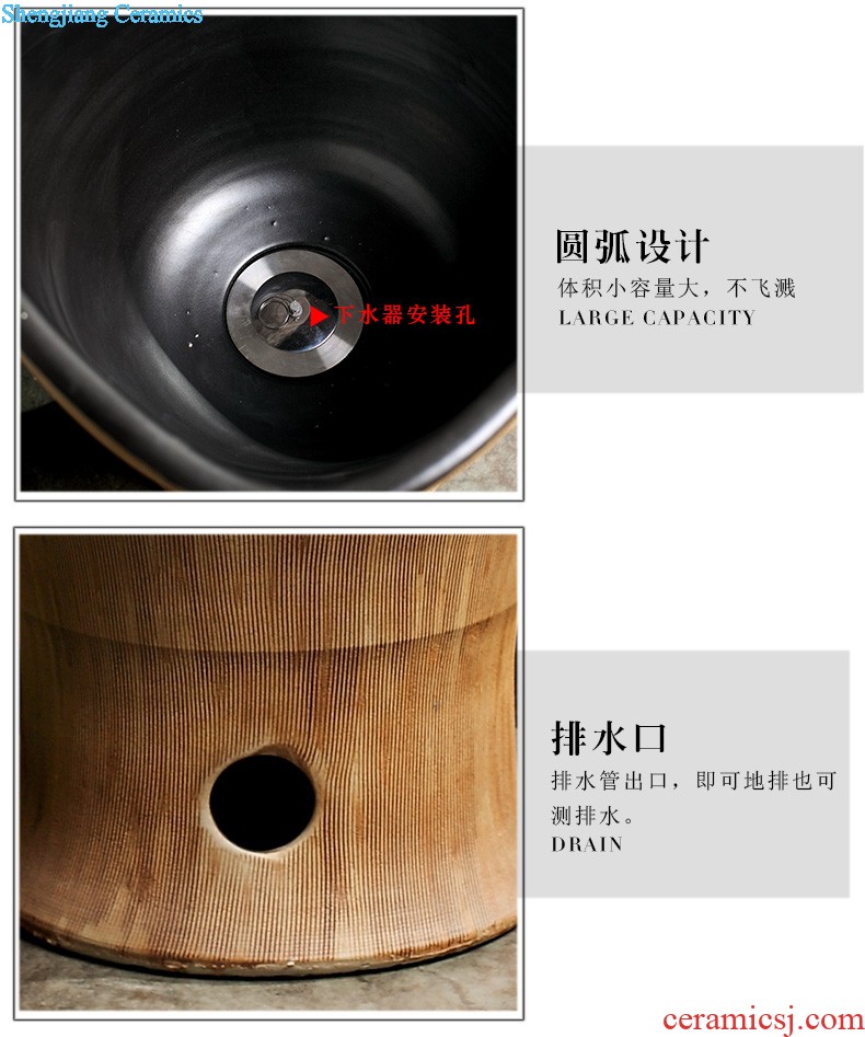 M beautiful round ceramic art on the stage basin sink restoring ancient ways of household toilet lavatory wash basin