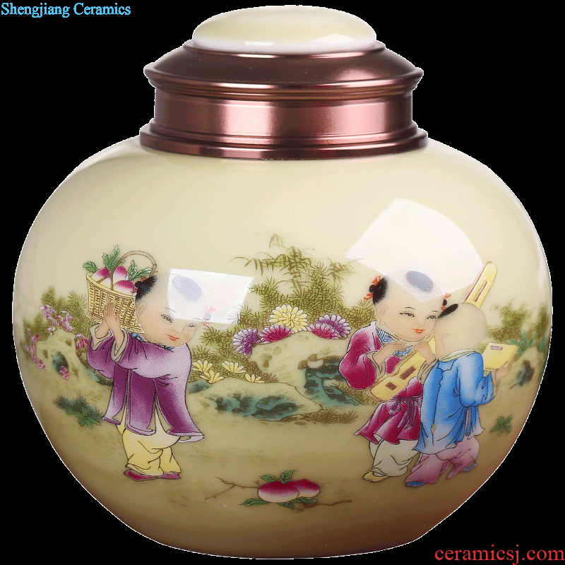 Jingdezhen ceramic vases, furnishing articles Home sitting room adornment flower arranging wine ark adornment handicraft furnishing articles room