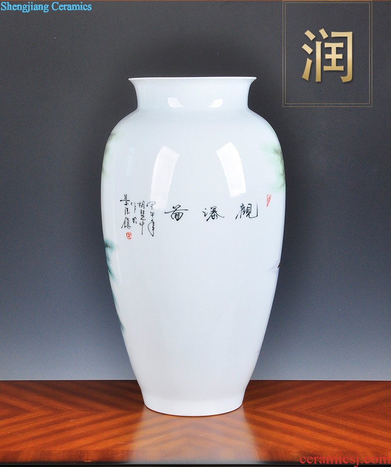 Hand-painted scenery vase decoration sitting room adornment creative furnishing articles handicraft restoring ancient ways of jingdezhen ceramics vase