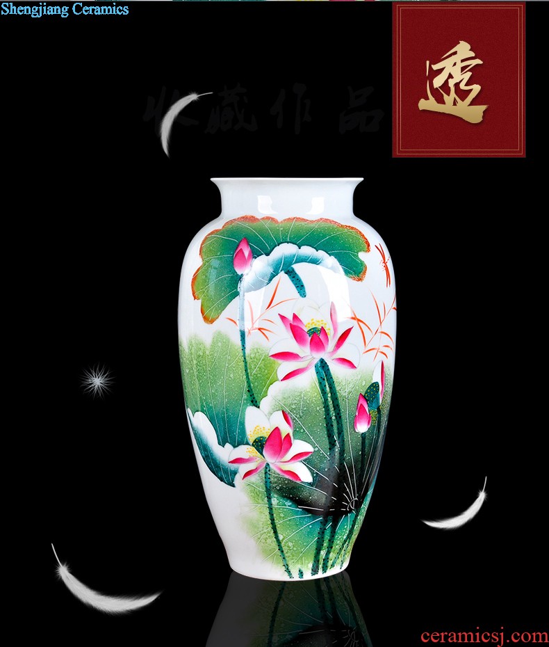 Pure manual paint ceramic vases, antique collection porcelain kiln crafts home sitting room of Chinese style restoring ancient ways furnishing articles