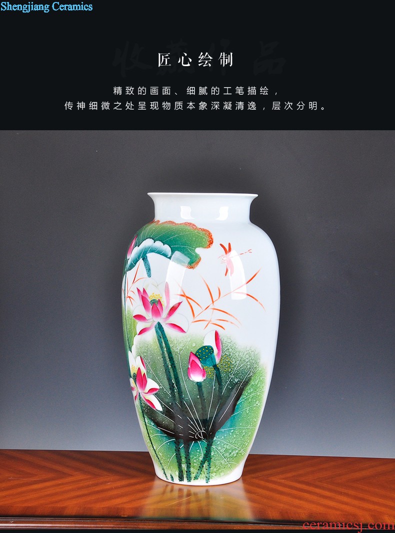 Pure manual paint ceramic vases, antique collection porcelain kiln crafts home sitting room of Chinese style restoring ancient ways furnishing articles