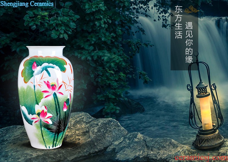 Pure manual paint ceramic vases, antique collection porcelain kiln crafts home sitting room of Chinese style restoring ancient ways furnishing articles