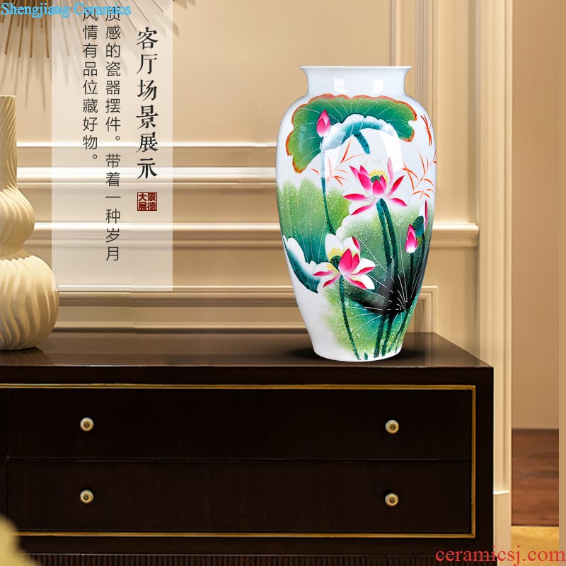 Pure manual paint ceramic vases, antique collection porcelain kiln crafts home sitting room of Chinese style restoring ancient ways furnishing articles