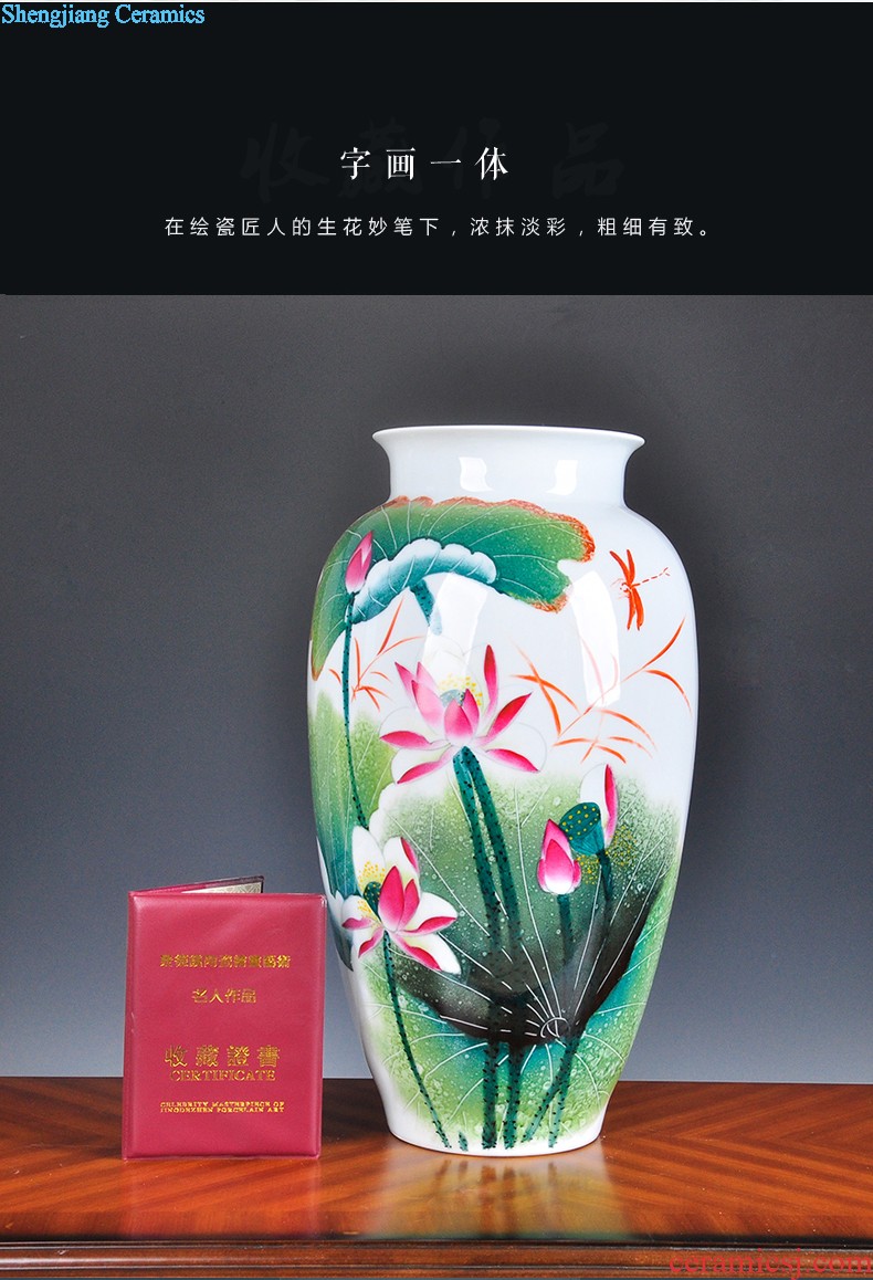 Pure manual paint ceramic vases, antique collection porcelain kiln crafts home sitting room of Chinese style restoring ancient ways furnishing articles