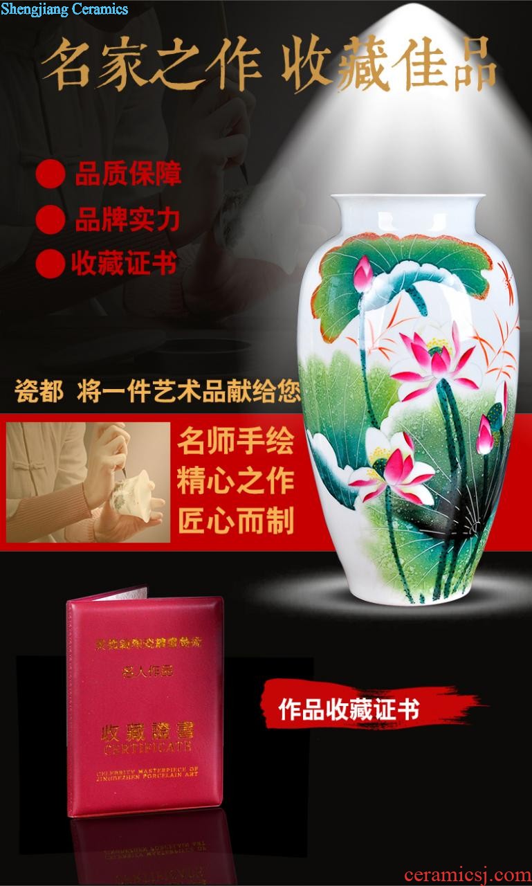 Pure manual paint ceramic vases, antique collection porcelain kiln crafts home sitting room of Chinese style restoring ancient ways furnishing articles