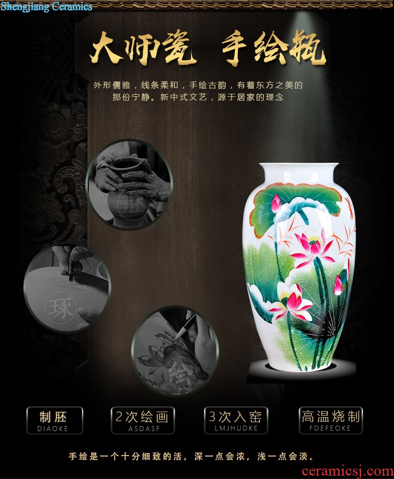 Pure manual paint ceramic vases, antique collection porcelain kiln crafts home sitting room of Chinese style restoring ancient ways furnishing articles