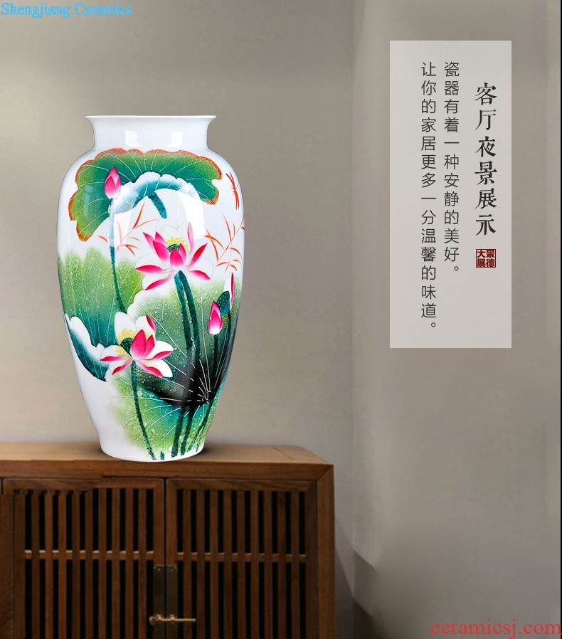 Pure manual paint ceramic vases, antique collection porcelain kiln crafts home sitting room of Chinese style restoring ancient ways furnishing articles