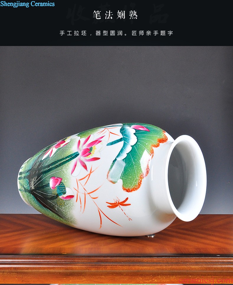 Pure manual paint ceramic vases, antique collection porcelain kiln crafts home sitting room of Chinese style restoring ancient ways furnishing articles