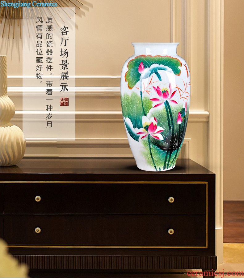 Pure manual paint ceramic vases, antique collection porcelain kiln crafts home sitting room of Chinese style restoring ancient ways furnishing articles