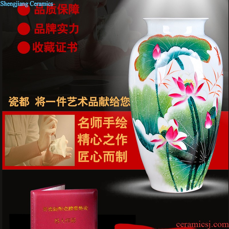 Pure manual paint ceramic vases, antique collection porcelain kiln crafts home sitting room of Chinese style restoring ancient ways furnishing articles