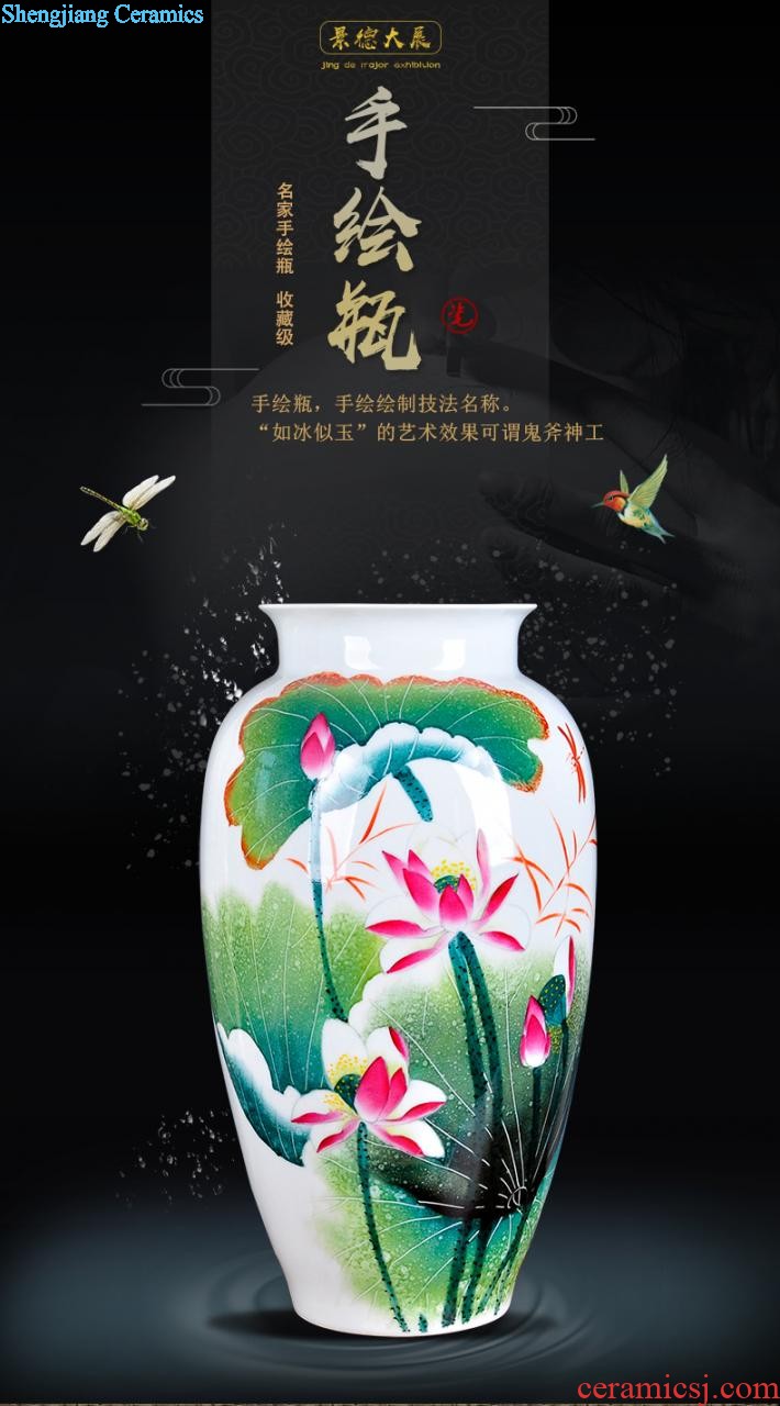 Pure manual paint ceramic vases, antique collection porcelain kiln crafts home sitting room of Chinese style restoring ancient ways furnishing articles