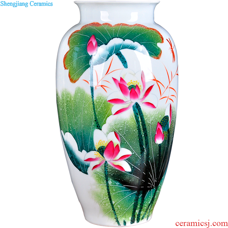 Pure manual paint ceramic vases, antique collection porcelain kiln crafts home sitting room of Chinese style restoring ancient ways furnishing articles