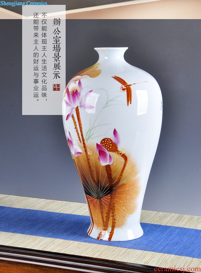 Contemporary and contracted craft vase furnishing articles large ground of jingdezhen ceramics vase decoration handicraft sitting room