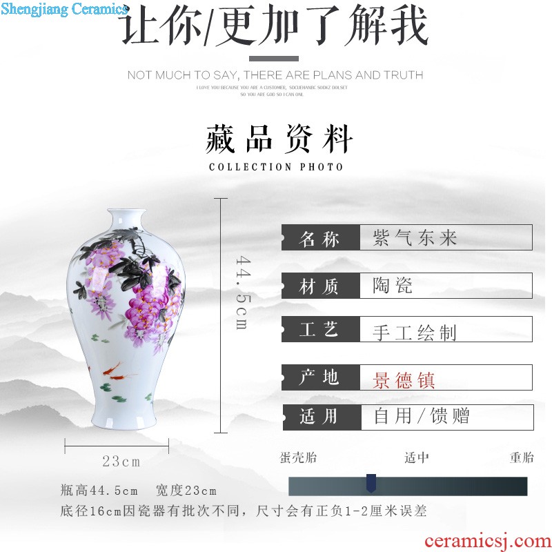 Contemporary and contracted craft vase furnishing articles large ground of jingdezhen ceramics vase decoration handicraft sitting room