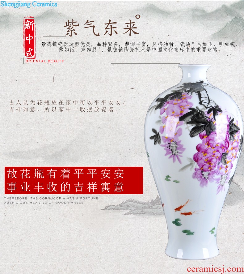 Contemporary and contracted craft vase furnishing articles large ground of jingdezhen ceramics vase decoration handicraft sitting room