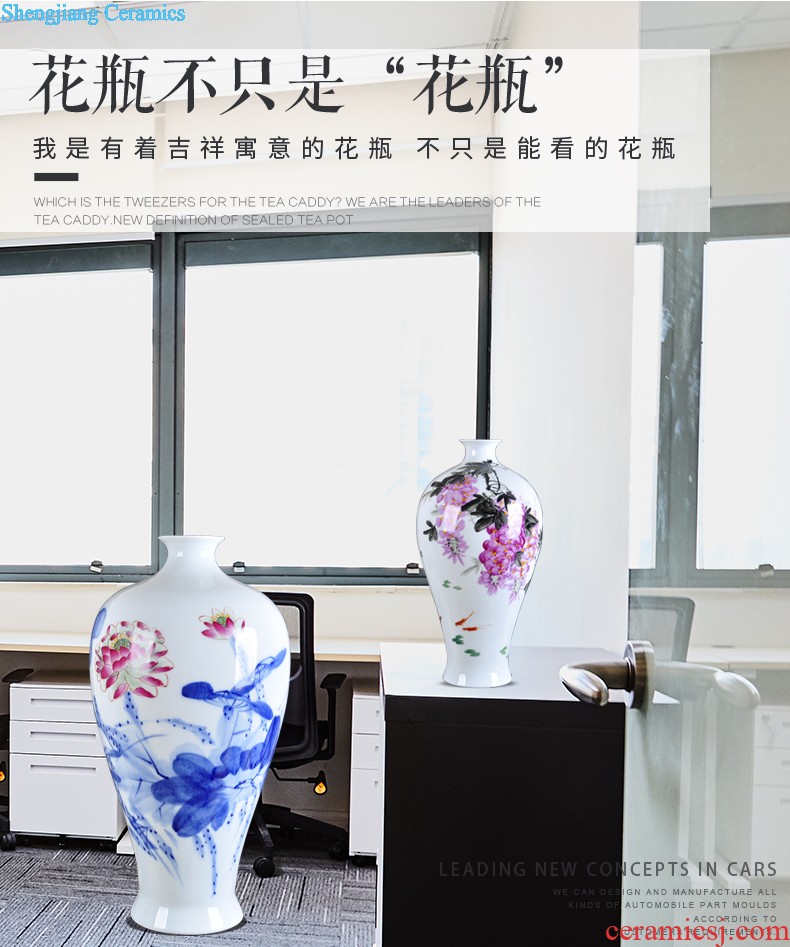 Contemporary and contracted craft vase furnishing articles large ground of jingdezhen ceramics vase decoration handicraft sitting room