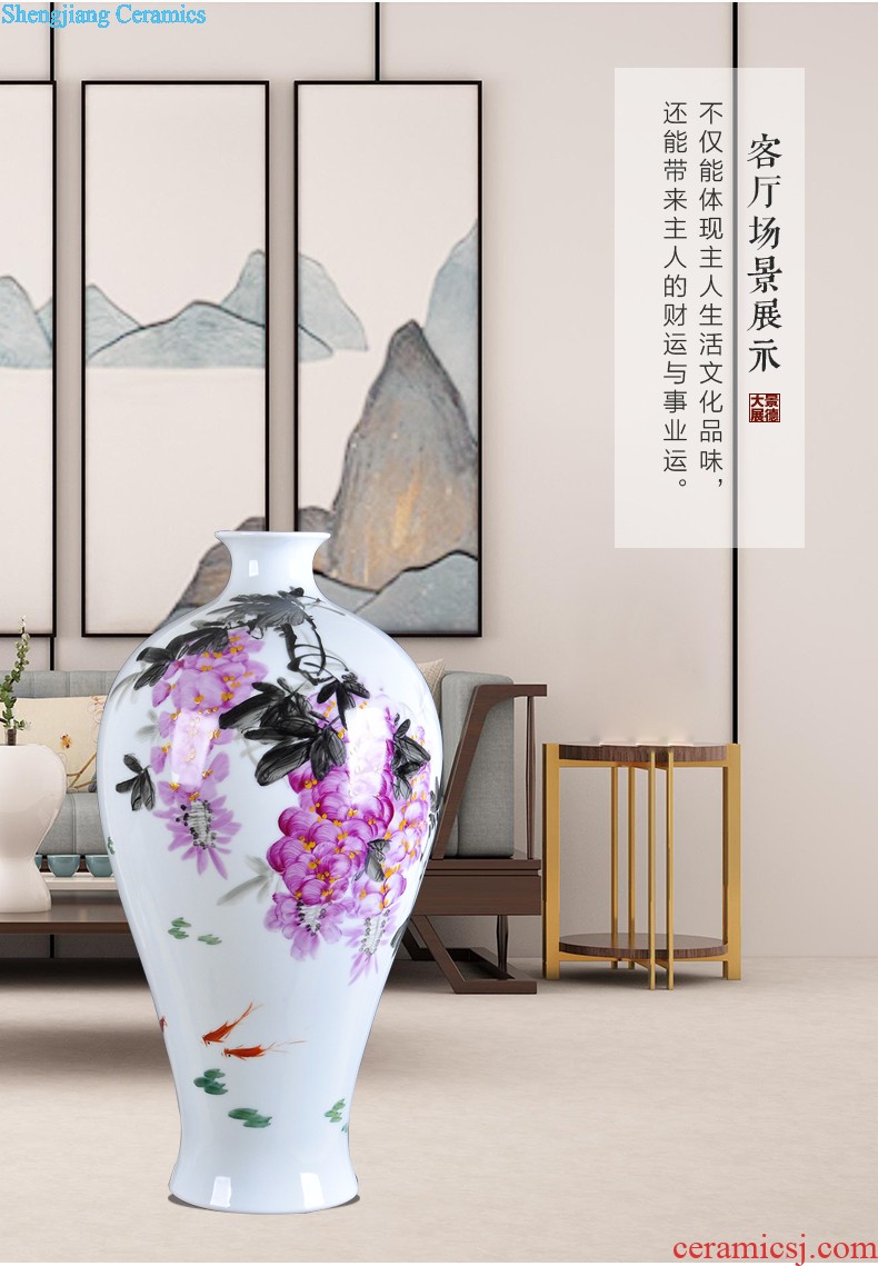 Contemporary and contracted craft vase furnishing articles large ground of jingdezhen ceramics vase decoration handicraft sitting room