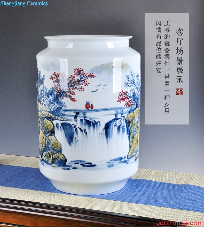 Large ceramic tea pot pu 'er tea extra large storage tanks scattered tea cake tea urn seal storage tank tank yard