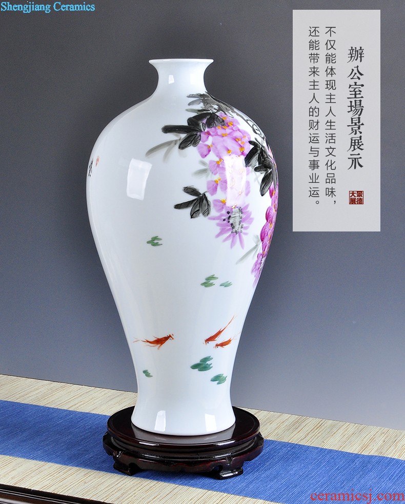 Contemporary and contracted craft vase furnishing articles large ground of jingdezhen ceramics vase decoration handicraft sitting room