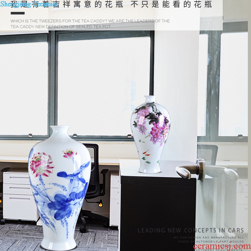 Contemporary and contracted craft vase furnishing articles large ground of jingdezhen ceramics vase decoration handicraft sitting room