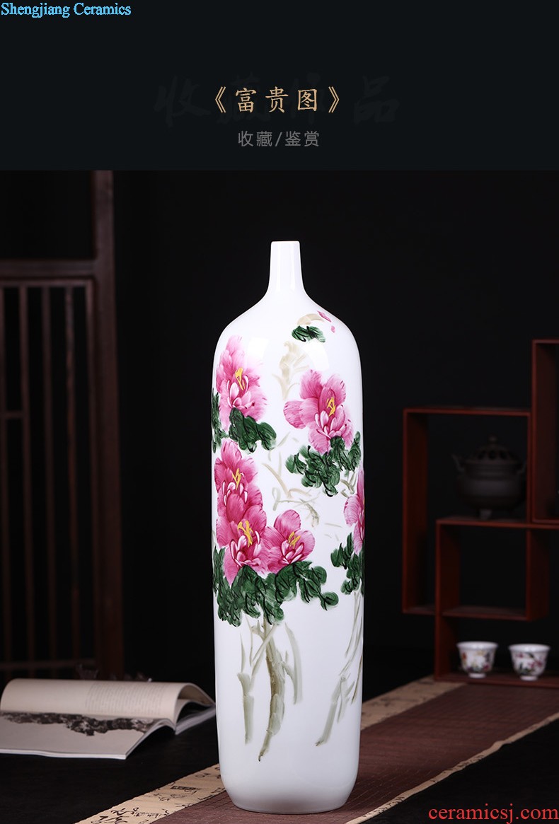 Chinese style antique ceramic vases, furnishing articles The sitting room floral dry flower porcelain vase TV ark adornment