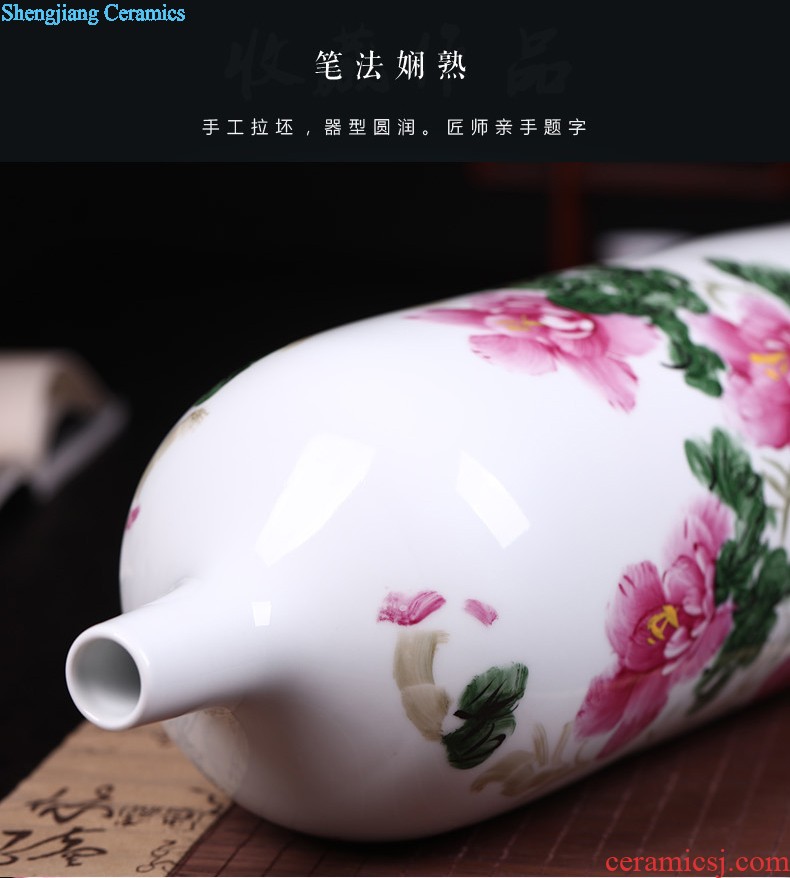 Chinese style antique ceramic vases, furnishing articles The sitting room floral dry flower porcelain vase TV ark adornment