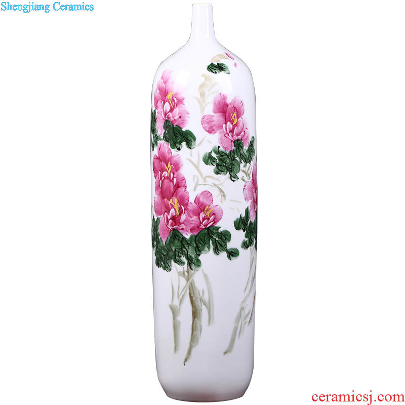 Chinese style antique ceramic vases, furnishing articles The sitting room floral dry flower porcelain vase TV ark adornment