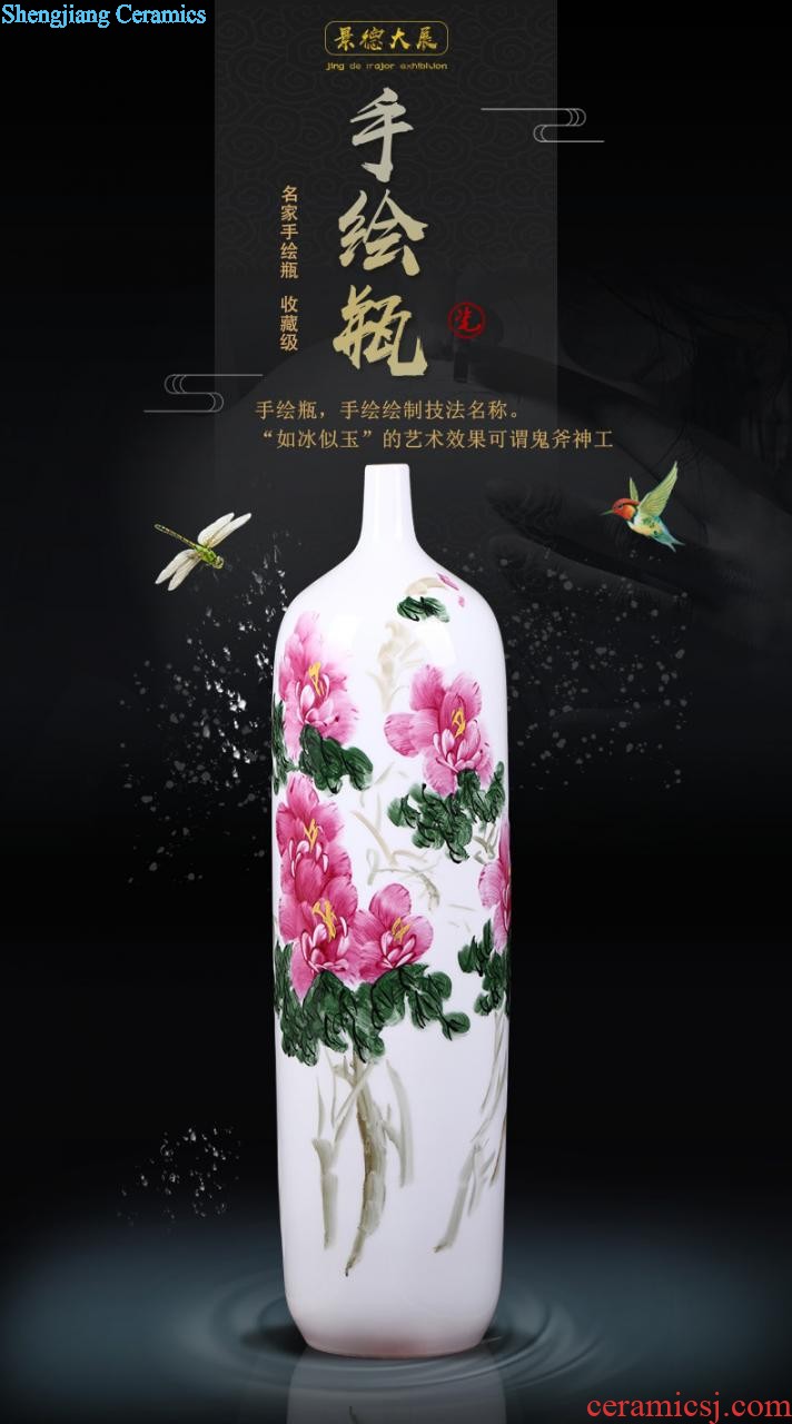 Chinese style antique ceramic vases, furnishing articles The sitting room floral dry flower porcelain vase TV ark adornment