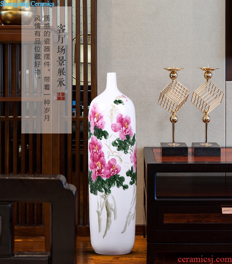 Chinese style antique ceramic vases, furnishing articles The sitting room floral dry flower porcelain vase TV ark adornment