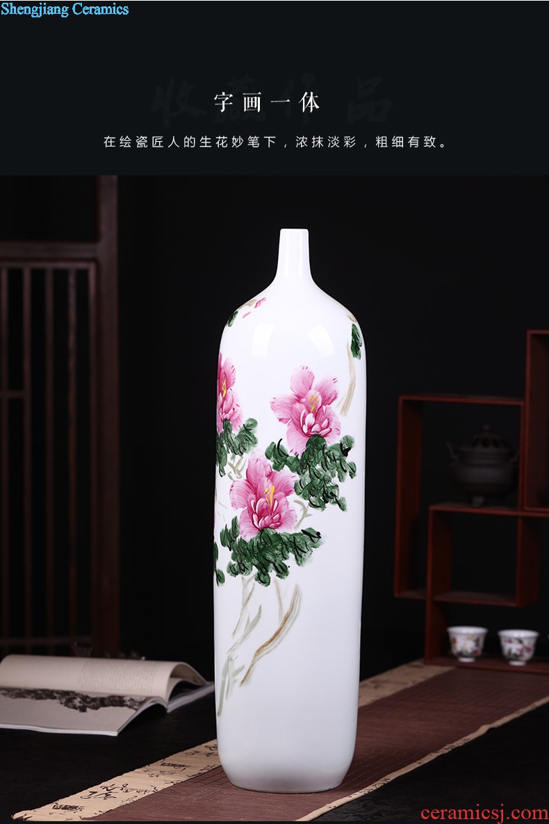 Chinese style antique ceramic vases, furnishing articles The sitting room floral dry flower porcelain vase TV ark adornment