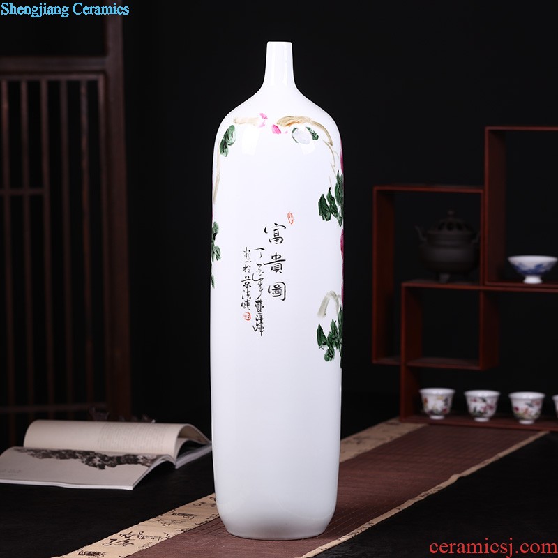 Chinese style antique ceramic vases, furnishing articles The sitting room floral dry flower porcelain vase TV ark adornment