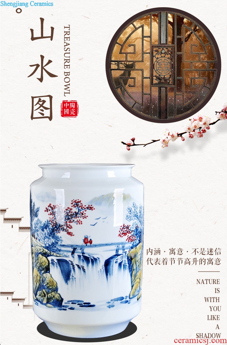 Large ceramic tea pot pu 'er tea extra large storage tanks scattered tea cake tea urn seal storage tank tank yard