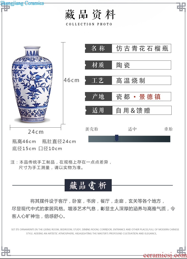 Master of Chinese style restoring ancient ways hand-painted vases, flower arranging furnishing articles of jingdezhen ceramics room sitting room wine home decoration