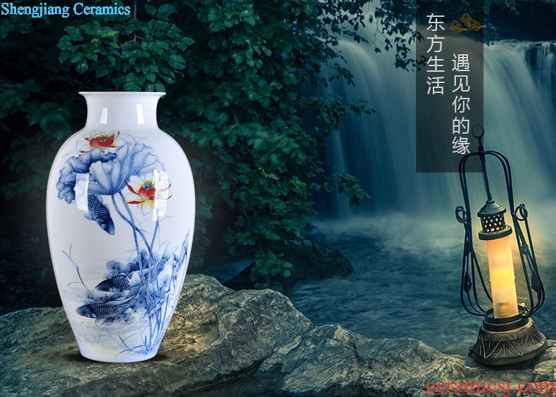 Manual imitation kiln vase restoring ancient ways furnishing articles jingdezhen ceramic crafts flower arranging rich ancient frame the decoration wine ark sitting room