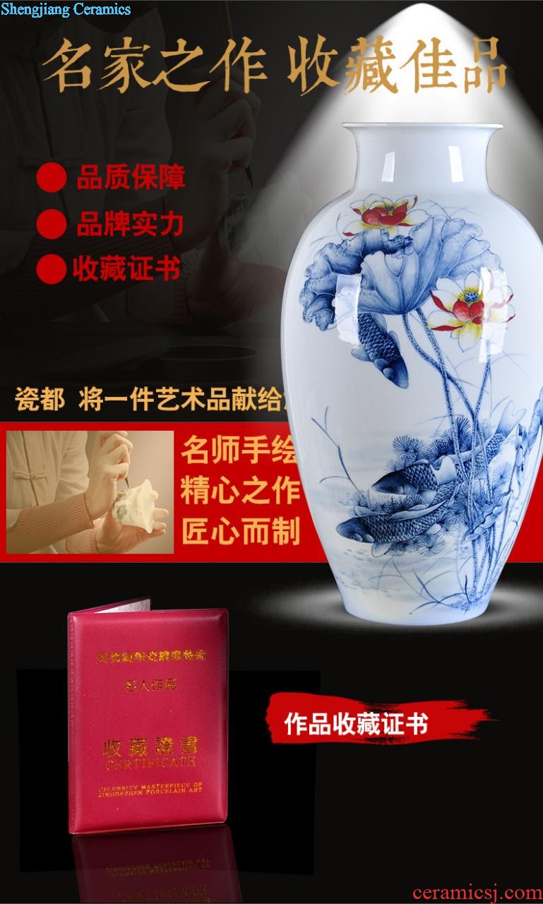 Manual imitation kiln vase restoring ancient ways furnishing articles jingdezhen ceramic crafts flower arranging rich ancient frame the decoration wine ark sitting room