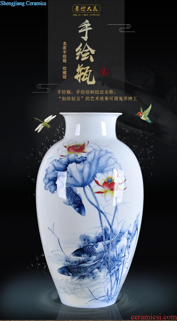 Manual imitation kiln vase restoring ancient ways furnishing articles jingdezhen ceramic crafts flower arranging rich ancient frame the decoration wine ark sitting room