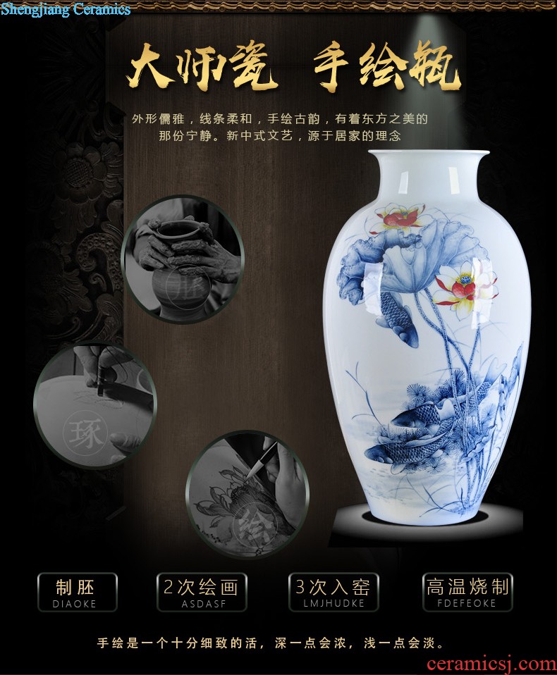 Manual imitation kiln vase restoring ancient ways furnishing articles jingdezhen ceramic crafts flower arranging rich ancient frame the decoration wine ark sitting room