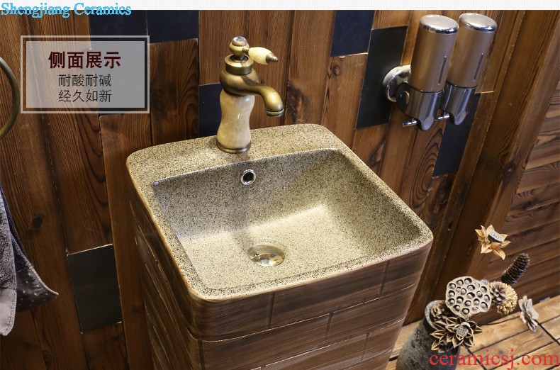 Jia depot ceramic lavatory small family counters are restoring ancient ways The balcony bathroom floor pillar basin