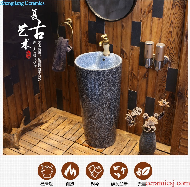 Jia depot ceramic column basin one lavatory floor toilet lavabo balcony small family of the basin that wash a face